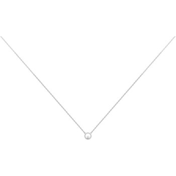 Collier mono-motif en Argent avec perle d'eau douce blanc