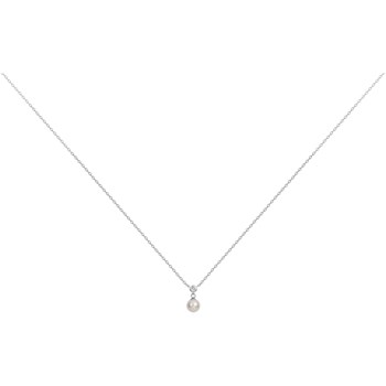 Collier mono-motif en Argent avec perle d'eau douce blanc