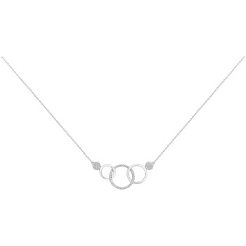 Collier mono-motif en Argent avec oxyde de zirconium blanc