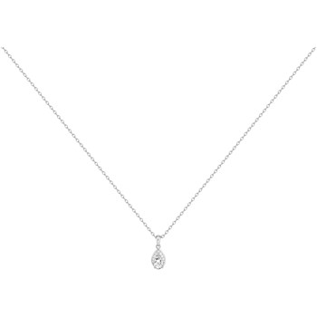 Collier mono-motif en Argent avec oxyde de zirconium blanc