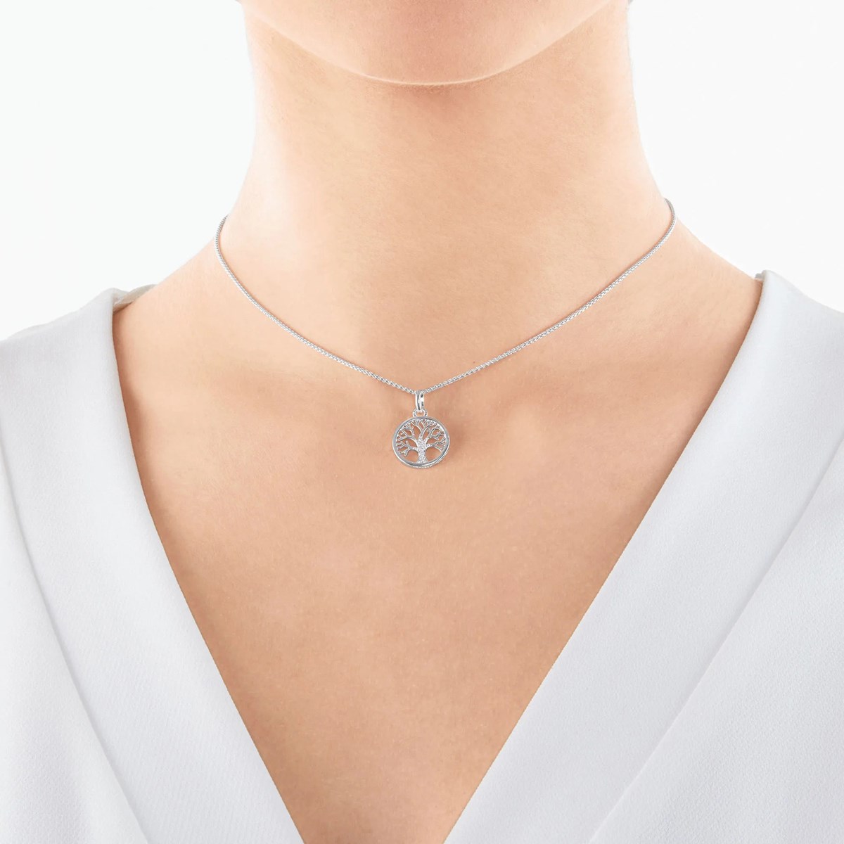 Collier Thomas Sabo Tree of Love argent/oxydes - vue 2