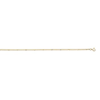 Bracelet Brillaxis chaine tubes 2 rangs or 750/1000
