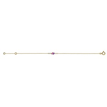 Bracelet or améthyste saphir rose diamants