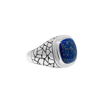Bague En Argent Homme écaille Pierre Lapis