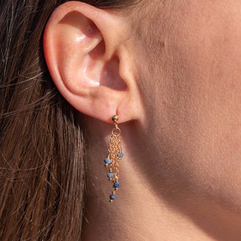 Boucles d'oreilles Bianca en pierres Lapis-lazuli