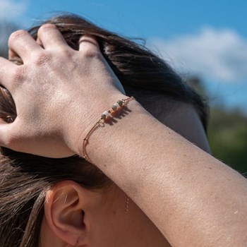 Piana Maansteen ketting, armband en oorbellen