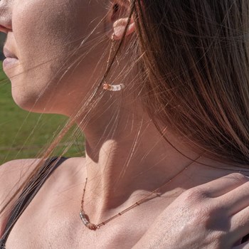 Piana Maansteen ketting, armband en oorbellen