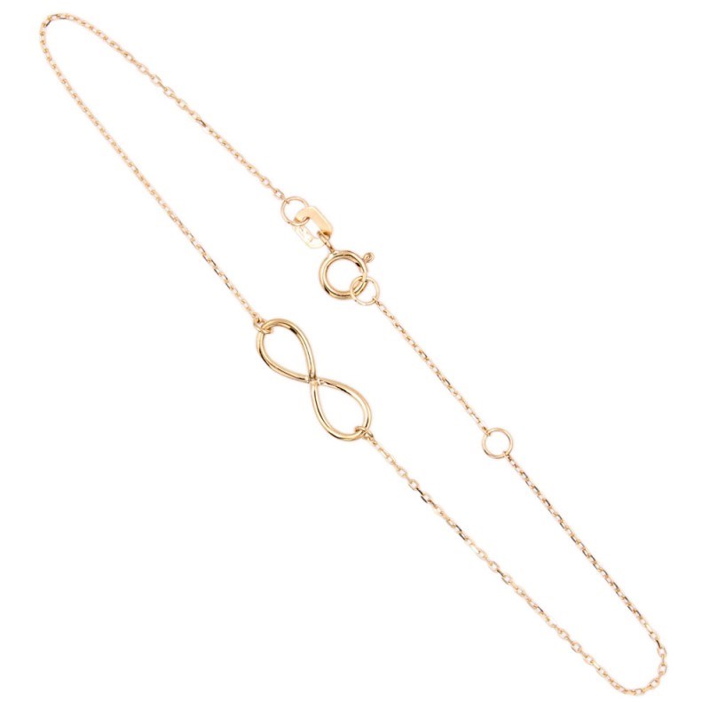 Bracelet Or Jaune - Motif Infini - Femme