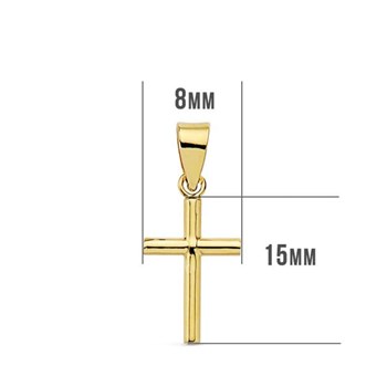 Collier - Médaille Croix Or 18 Carats 750/000 Jaune - Chaine Dorée