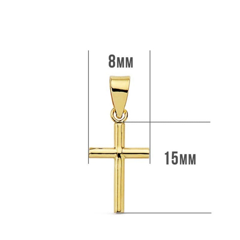 Collier - Médaille Croix Or 18 Carats 750/000 Jaune - Chaine Dorée - vue 2