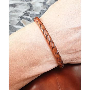 Bracelet en cuir homme marron Scott fait main