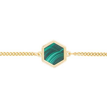 Collier Hexalia en pierres Malachite