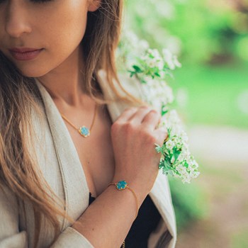 Bracelet Hexalia en pierres Turquoise