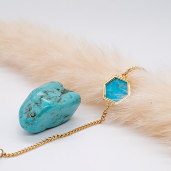Bracelet Hexalia en pierres Turquoise