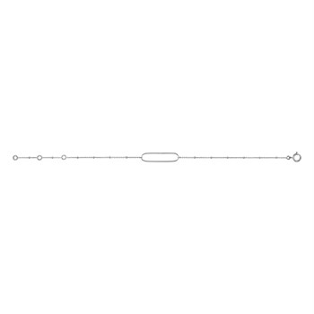 Bracelet Brillaxis anneau ovale or blanc 18 carats