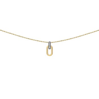 Collier Brillaxis motif ovale or 18 carats oxydes