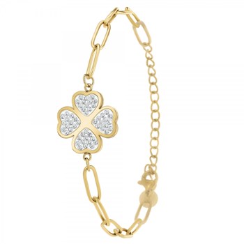 Bracelet trèfle par SC Bohème orné de Cristaux scintillants
