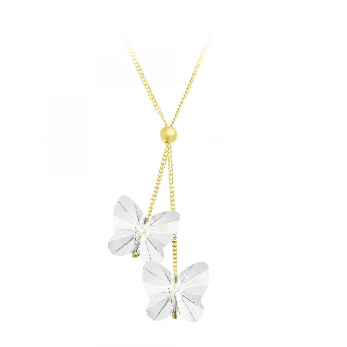 Collier papillons orné de Cristaux scintillants par SC Bohème