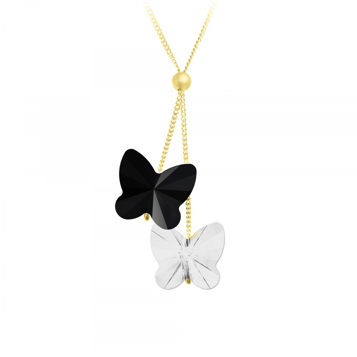 Collier papillons orné de Cristaux scintillants par SC Bohème