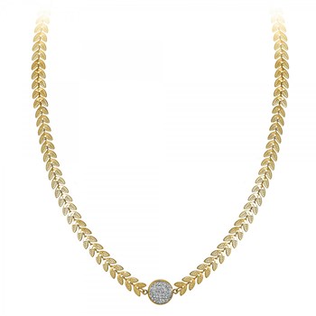 Collier en acier orné de Cristaux scintillants par SC Bohème en Acier Rhodié argenté