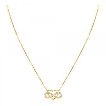 Collier coeur et infini SC Bohème orné de Cristaux scintillants