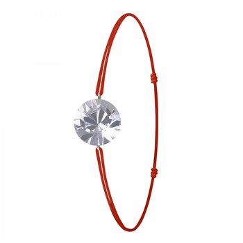 Bracelet élastique rouge SC Crystal orné de Cristaux scintillants