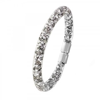 Silver tube bracelet SC Crystal