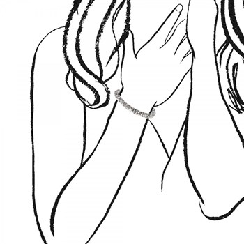 Silver tube bracelet SC Crystal