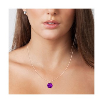 Collier nylon SC Crystal orné de Cristaux scintillants et ses boucles d'oreilles