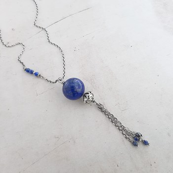 Sautoir Ethnique Lapis Lazuli Argent 925