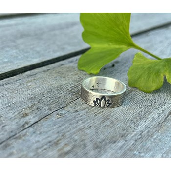 Bague Ethnique Fleur De Lotus Argent 925