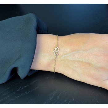 Bracelet fleur de lotus Plaqué OR 750 3 microns