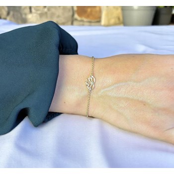 Bracelet fleur de lotus Plaqué OR 750 3 microns