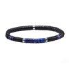Bracelet Perles Heishi Lapis Lazuli Et Agate Noire - vue V1