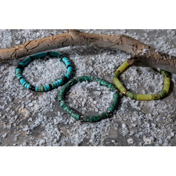 Bracelet Perles Heishi Turquoise Africaine