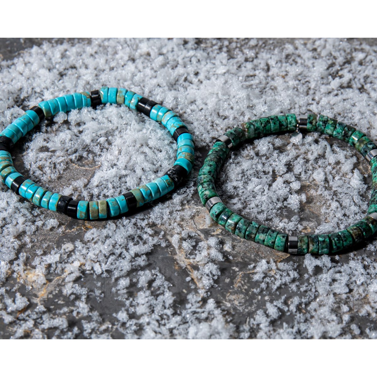 Bracelet Perles Heishi Turquoise Africaine - vue 4