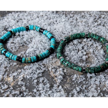 Bracelet Perles Heishi Turquoise Africaine