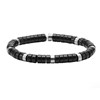 Bracelet Perles Heishi En Agate Noire - vue V1
