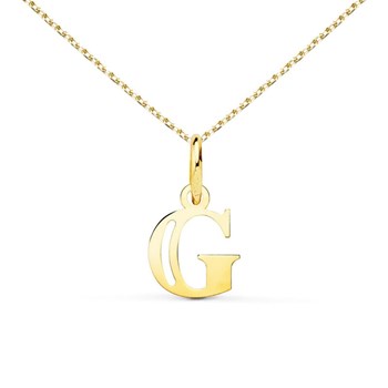 Collier - Pendentif Lettre 'G' Or 750/1000 - Chaine Dorée