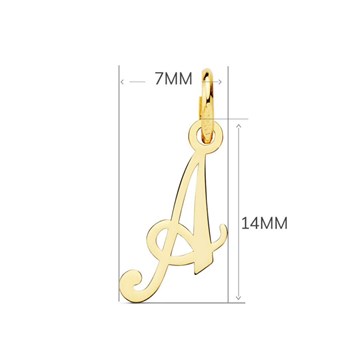 Collier - Pendentif Lettre 'A' Or 750/1000 - Chaine Dorée