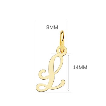 Collier - Pendentif Lettre 'L' Or 750/1000 - Chaine Dorée
