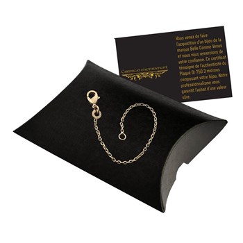 Vergulde 750 3 micron verlengkettinkje voor enkelband armband ketting