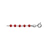 Bracelet Argent - Boules facettes rouges - vue V1