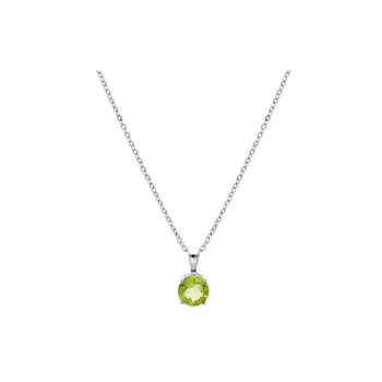Collier Argent - Péridot Véritable