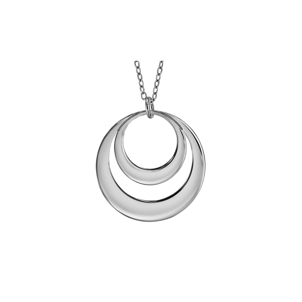 Collier Argents - 2 Cercles  Personnalisable