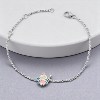 Bracelet fée émail coloré Argent 925 Rhodié