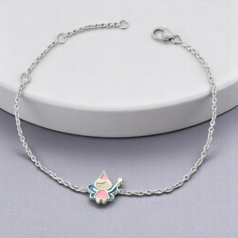 Bracelet fée émail coloré Argent 925 Rhodié - vue 4
