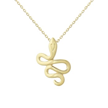 Gold-plated snake necklace 750 3 microns