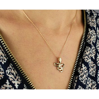Gold-plated snake necklace 750 3 microns