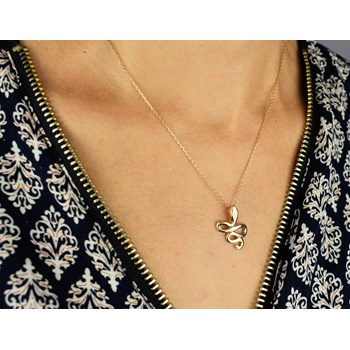 Gold-plated snake necklace 750 3 microns